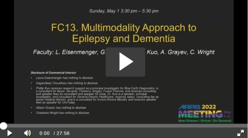 Multimodality Approach to Epilepsy and Dementia 2023