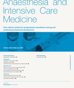 Anaesthesia & Intensive Care Medicine – Volume 22, Issue 6 2021 PDF