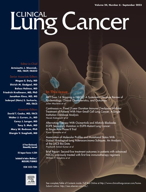 Clinical Lung Cancer: Volume 24 (Issue 1 to Issue 8) 2023 PDF