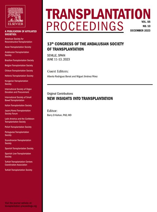 Transplantation Proceedings: Volume 55 (Issue 1 to Issue 10) 2023 PDF