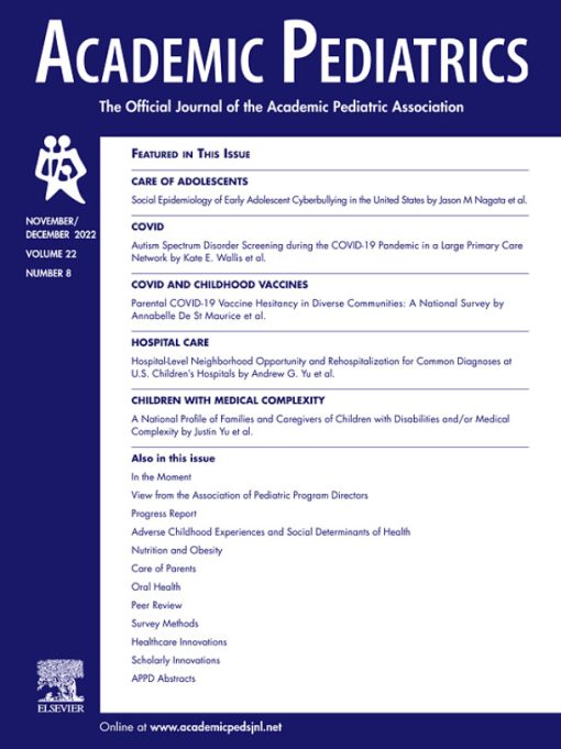 Academic Pediatrics: Volume 23 (Issue 1 to Issue 8) 2023 PDF