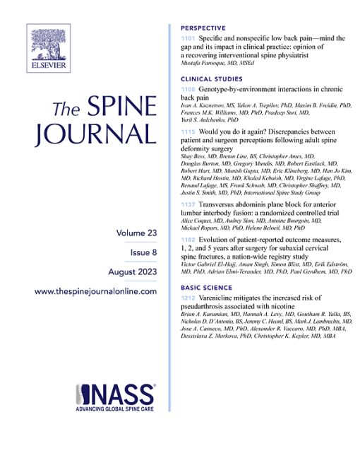 The Spine Journal: Volume 23 (Issue 1 to Issue 12) 2023 PDF