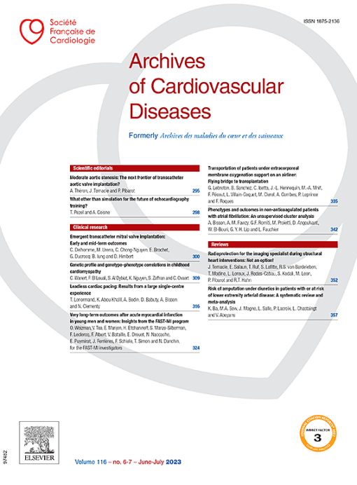 Archives of Cardiovascular Diseases: Volume 116  (Issue 1 to Issue 12) 2023 PDF