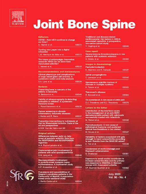Joint Bone Spine: Volume 90 (Issue 1 to Issue 6) 2023 PDF