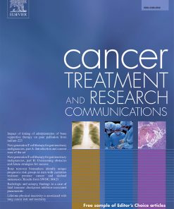 Cancer Treatment and Research Communications: Volume 22 to Volume 25 2020 PDF