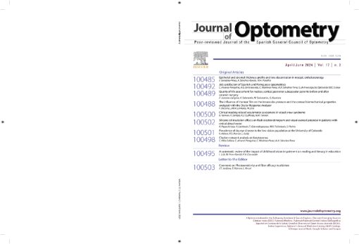 Journal of Optometry: Volume 17 (Issue 1 to Issue 2) 2024 PDF