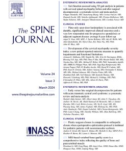 The Spine Journal: Volume 24 (Issue 1 to Issue 3) 2024 PDF