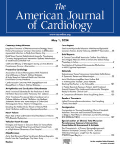 The American Journal of Cardiology: Volume 210 to Volume 218 2024 PDF