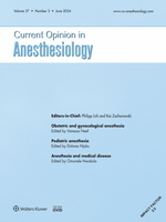 Current Opinion in Anaesthesiology: Volume 37 (1 – 3) 2024 PDF