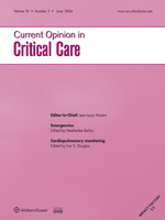 Current Opinion in Critical Care: Volume 30 (1 – 3) 2024 PDF