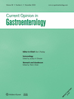 Current Opinion in Gastroenterology: Volume 38 (1 – 6) 2022 PDF