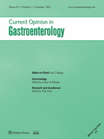 Current Opinion in Gastroenterology: Volume 39 (1 – 6) 2023 PDF