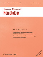 Current Opinion in Hematology: Volume 29 (1 – 6) 2022 PDF