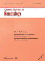 Current Opinion in Hematology: Volume 30 (1 – 6) 2023 PDF