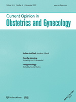 Current Opinion in Obstetrics & Gynecology: Volume 34 (1 – 6) 2022 PDF