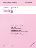 Current Opinion in Oncology: Volume 34 (1 – 6) 2022 PDF