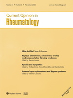 Current Opinion in Rheumatology: Volume 34 (1 – 6) 2022 PDF