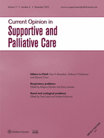 Current Opinion in Supportive & Palliative Care: Volume 17 (1 – 4) 2023 PDF