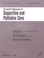 Current Opinion in Supportive & Palliative Care: Volume 18 (1 – 2) 2024 PDF