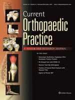 Current Orthopaedic Practice: Volume 33 (1 – 6) 2022 PDF